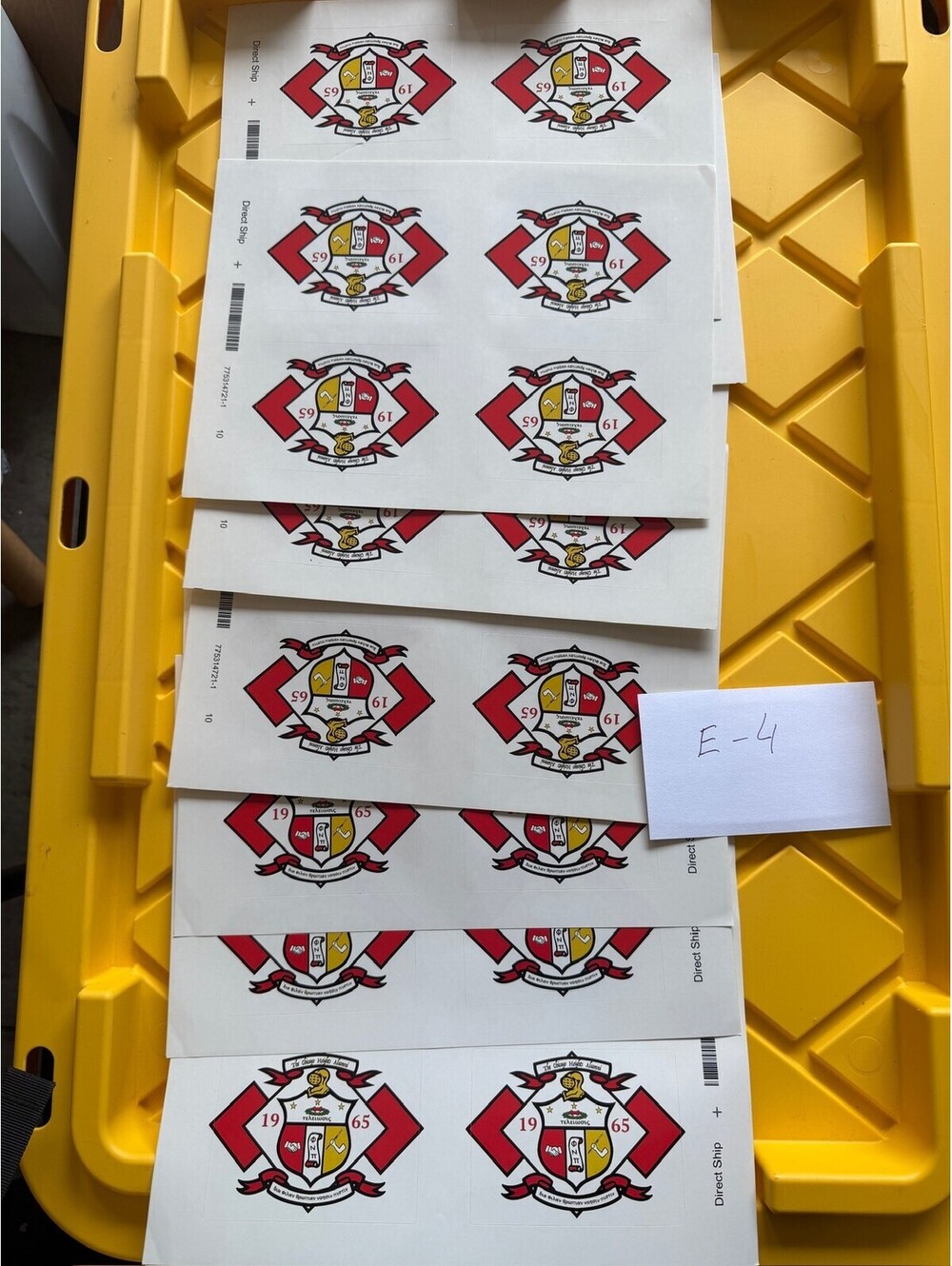 8x Chicago Heights Alumni Fraternity Decal Sheets Lot E-4 Greek Crest Stickers